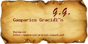 Gasparics Gracián névjegykártya